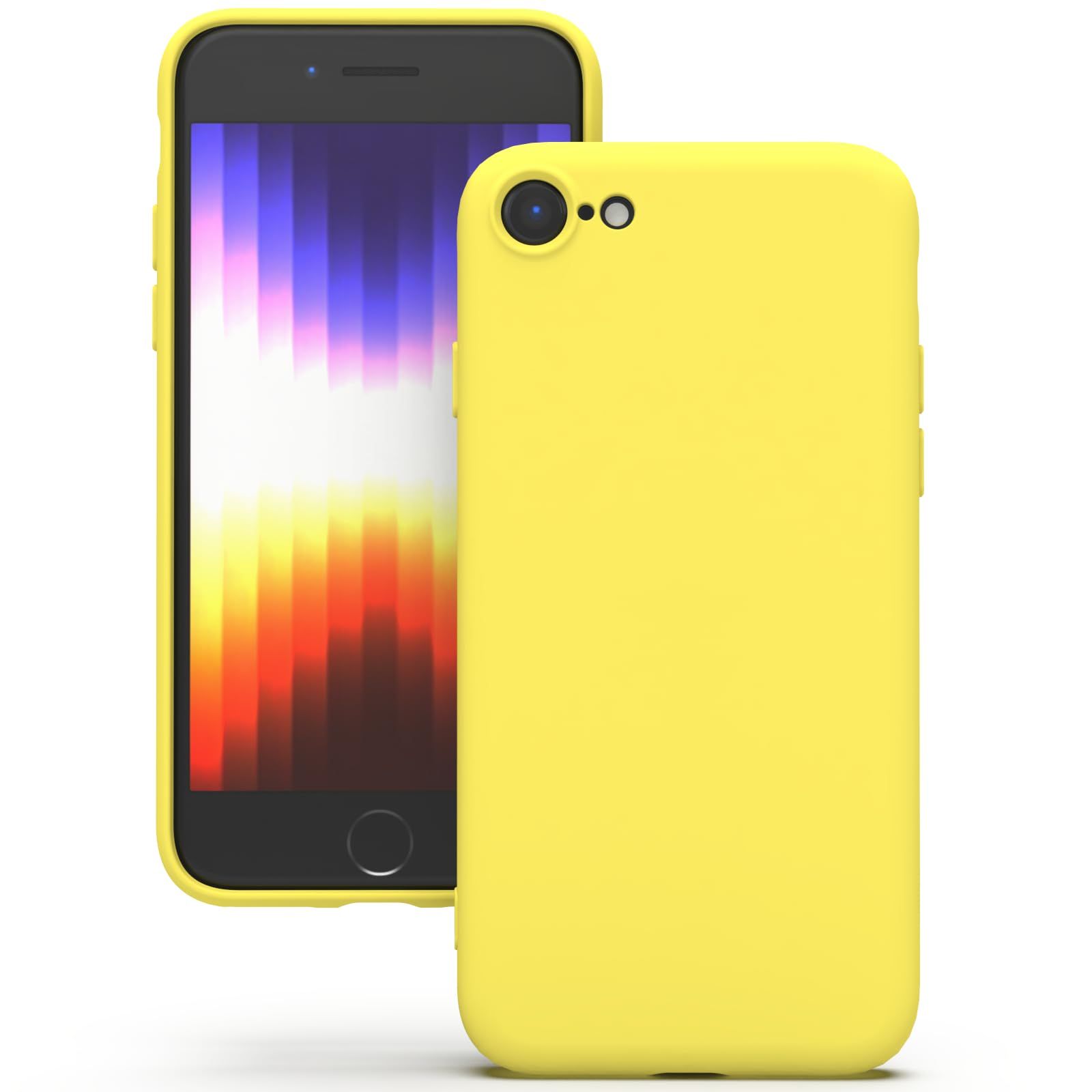 YATWIN Silicone Back Case for iPhone SE 2020/2022, iPhone 7/8, Soft-Touch Phone Back Cover for Apple iPhone SE 2nd 3rd Generation - Yellow YATWIN Silicone Back Case for iPhone SE 2020/2022, iPhone 7/8, Soft-Touch Phone Back Cover for Apple iPhone SE 2nd