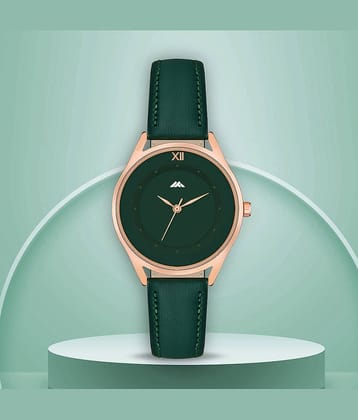 Trex Green PU Analog Womens Watch