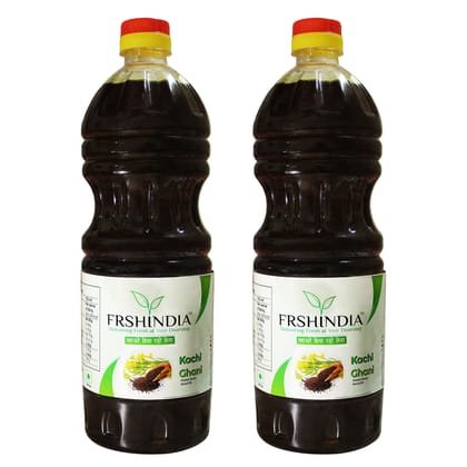 FRSHINDIA Cold Pressed Mustard Oil - 1 L (Pack of 2) Kachi Ghani Healthy Mustard Oil PET Bottle (2 x 0.9 kg) FRSHINDIA Cold Pressed Mustard Oil - 1 L (Pack of 2) Kachi Ghani Healthy Mustard Oil PET Bottle (2 x 0.9 kg)