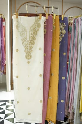 Laila Gotta Detailing Unstitched Suit Set-White