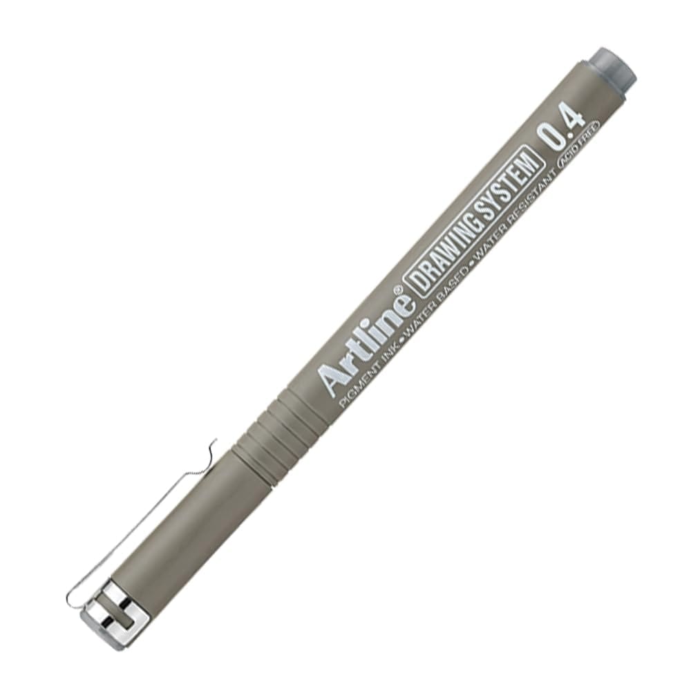 Artline Drawing System Pen 0.4 Marker Grey Colour Pack of 12 | Explore Various Drawing Techniques for Artists & Designers