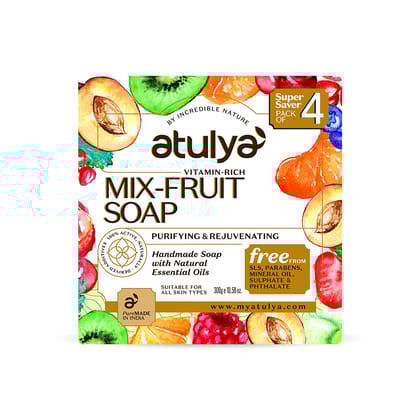 Atulya Mix Fruit Soap (Value Pack) 300gm