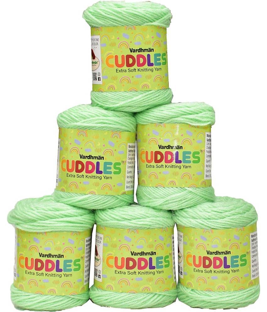 VARDHMAN 100% Acrylic Wool  Apple Green 3 gms Baby  knitting wool- Art-ADDJ