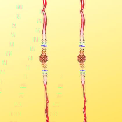 Rakhi Designer | Stylish Rakhi Combo for Bhaiya, Bhabhi, Brother, Bhai | For Raksha Bandhan-Pack of 2