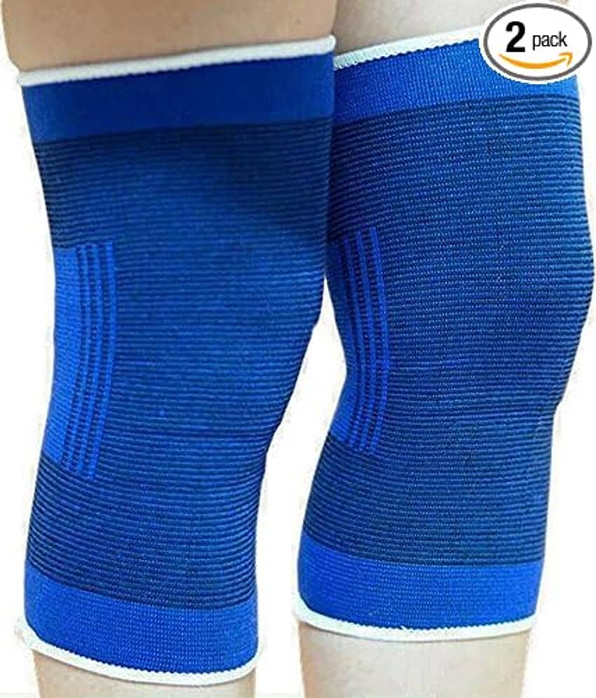 Purple Dust 1Pair Elasticated Knee Blue Knee Pads Knee Support