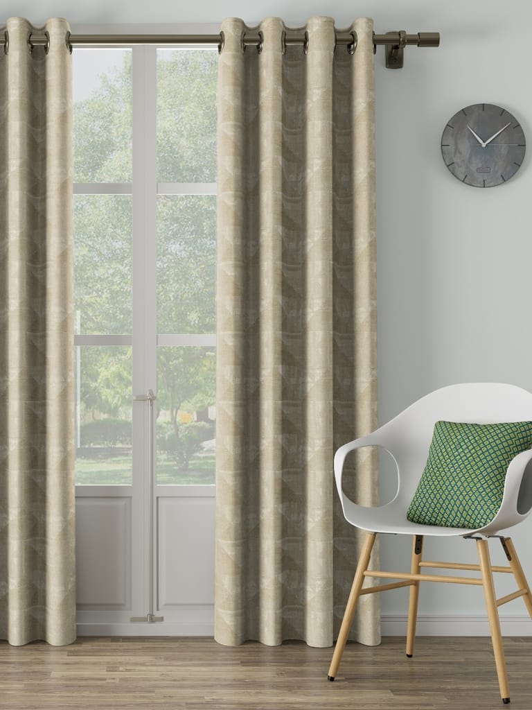 DDecor 100% Polyester 7 FT Door Curtain (135 CM X 225 CM) | Plain Printed | Premium Fabric | Perfect for Bedroom & Living Room Use |