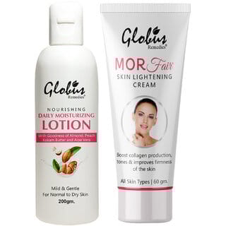 Globus Naturals Glow  Go Body Care Combo Daily Moisturzing Lotion  Morfair Cream