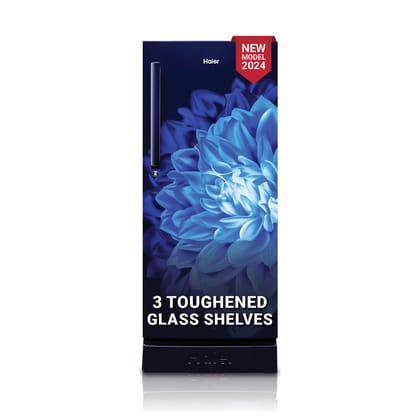 Haier 190 L, 5 Star, Direct-Cool Single Door Refrigerator (HED-205MDB-P, Marine Dahelia, Base Stand Drawer, 2024 Model) Marine Dahelia