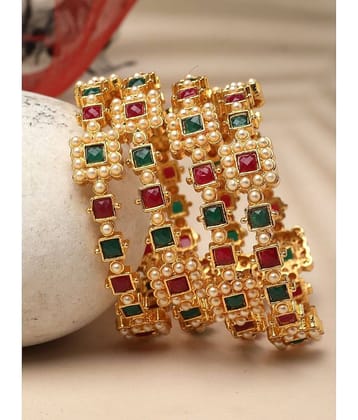 Sukkhi Multicolor Bangle Set ( Pack of 4 )