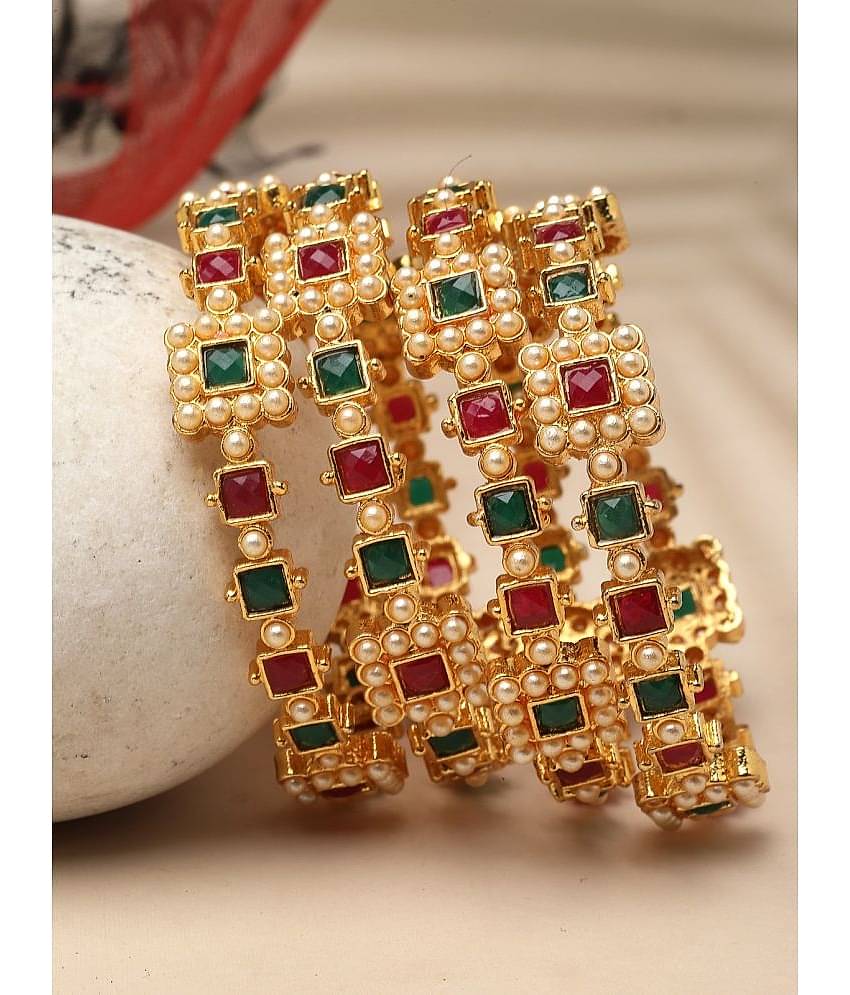 Sukkhi Multicolor Bangle Set ( Pack of 4 )