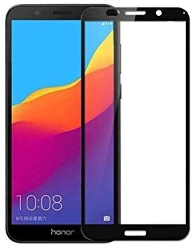 PLUGTECH Advanced Tempered Glass With Anti-Explosion 9H Hardness Edge-To-Edge Coverage Screen Guard for HONOR 7S 9H BLK