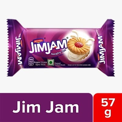 Britannia Jimjam Cream Biscuit, 57 g