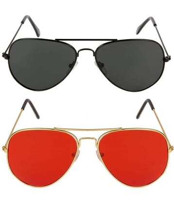 Kanny Devis - Black Pilot Sunglasses ( Pack of 2 )