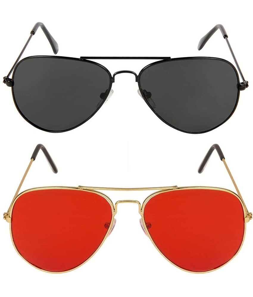 Kanny Devis - Black Pilot Sunglasses ( Pack of 2 )