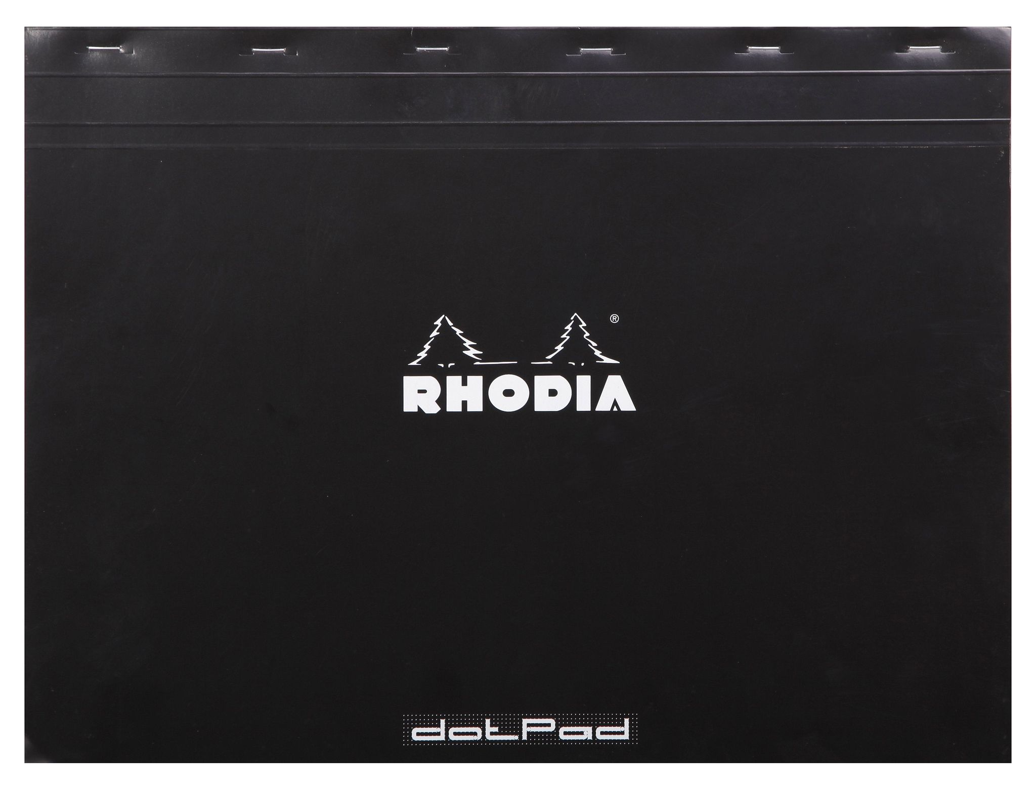 Rhodia Basics Black Stapled Dot Pad - A3-Black / A3