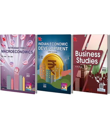 Introductory Macroeconomics, Indian Economic Development (TR Jain) & Business Studies ( RK Singla) Class 12 (Set of 3) | CBSE | Examination 2025-26