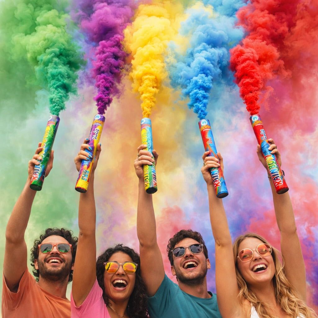 Colored Smoke Bomb for Mehendi/PhotoBooths/Fun Favor - Set of 5 - Party and Festive Needs | Buy online on ZillyBuy