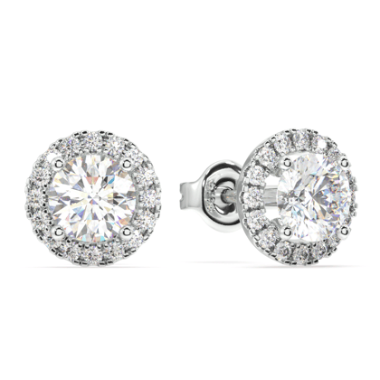 Round solitaire with zircon lining - bold size