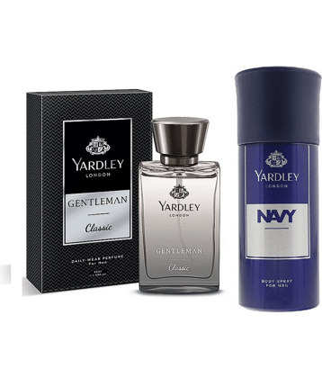 Yardley London - CLASSIC PERFUME 50ML, NAVY DEODORANT 150ML Eau De Parfum (EDP) For Unisex 200ML ( Pack of 2 ) Yardley London - CLASSIC PERFUME 50ML, NAVY DEODORANT 150ML Eau De Parfum (EDP) For Unisex 200ML ( Pack of 2 )