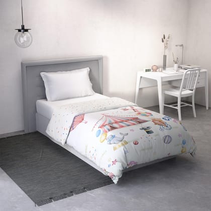 DDECOR - Little Brats Collection 100% Cotton Kids Pattern 145TC Single Quilt|152 CM X 229 CM| - Red