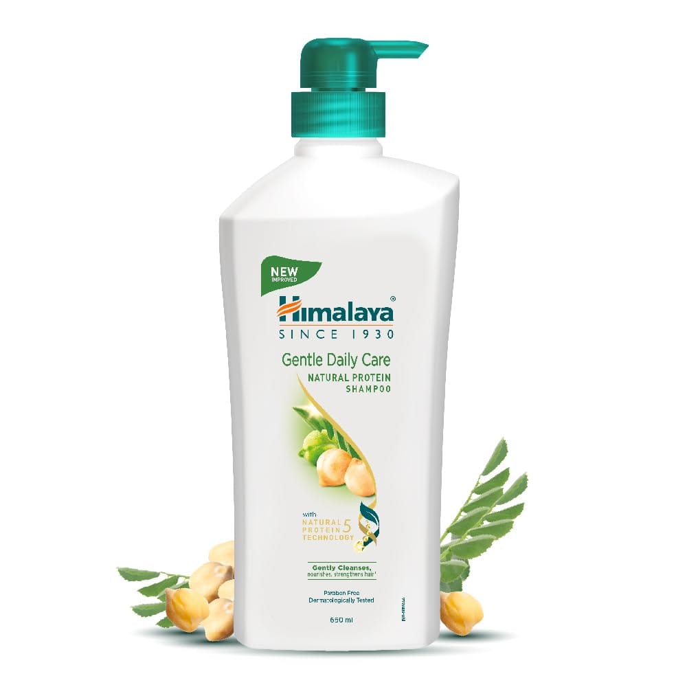 Himalaya Gentle Daily Care Natural Protein Shampoo 650 ml | with Chickpea, Licorice & Natural Proteins | Mild & Gentle Daily Use Hair Cleanser| Dermatologically Tested | Paraben Free | For Women & Men Himalaya Gentle Daily Care Natural Protein Shampoo 65