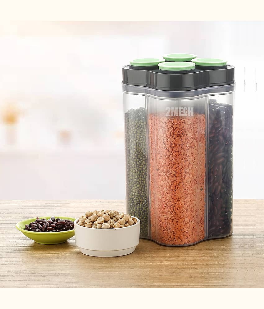 2Mech 4Sec 1pc container Plastic Grey Multi-Purpose Container ( Set of 1 )