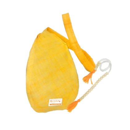 MAYAPURI Khadi Cotton Chanting Bag/Japa Mala Bag with Sakshi Mala Counter