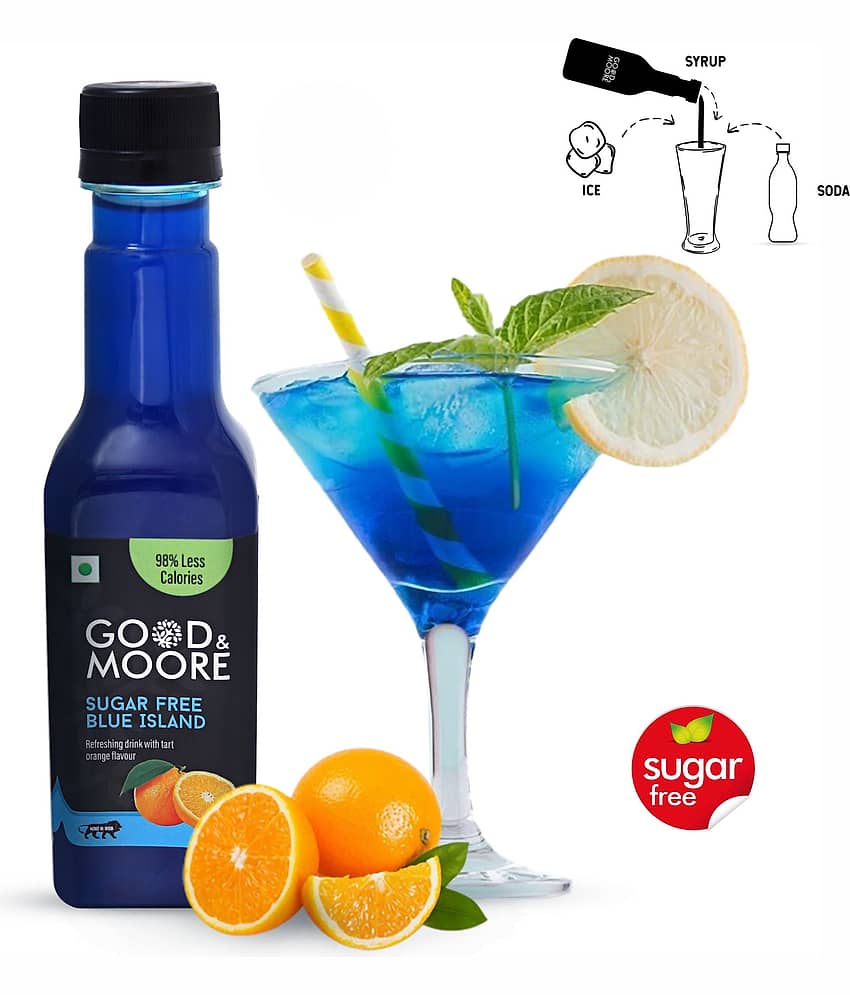 GOOD+MOORE Sugar Free Blue Island Syrup 250 mL