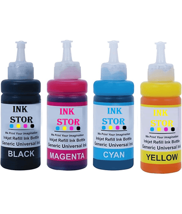 inkstore Multicolor Four bottles Refill Kit for Refill ink For H_P 2675 Multi-function WiFi Color Printer
