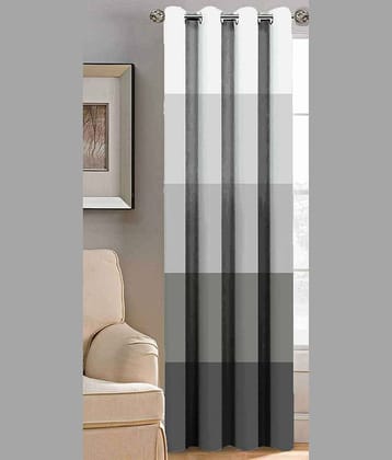 BELLA TRUE Printed Curtain 9 ft Pack of 1 Grey