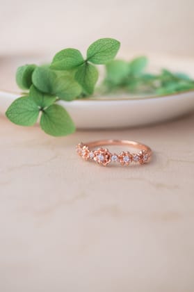 Garden Of Roses Rose Gold Plated Sterling Silver Rings-Rose / US 5 = 15.6mm Diameter
