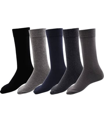 RC. ROYAL CLASS - Cotton Men's Solid Multicolor Mid Length Socks ( Pack of 5 )