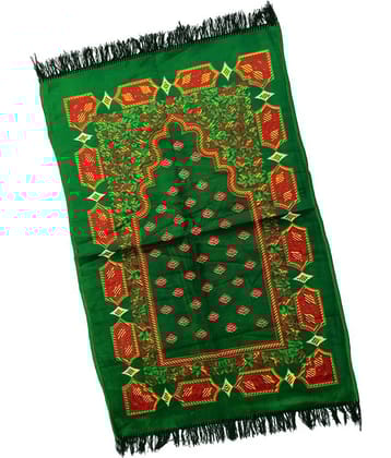 ADIRNY Green Single Velvet Prayer Mat ( 115 X 75 cm )