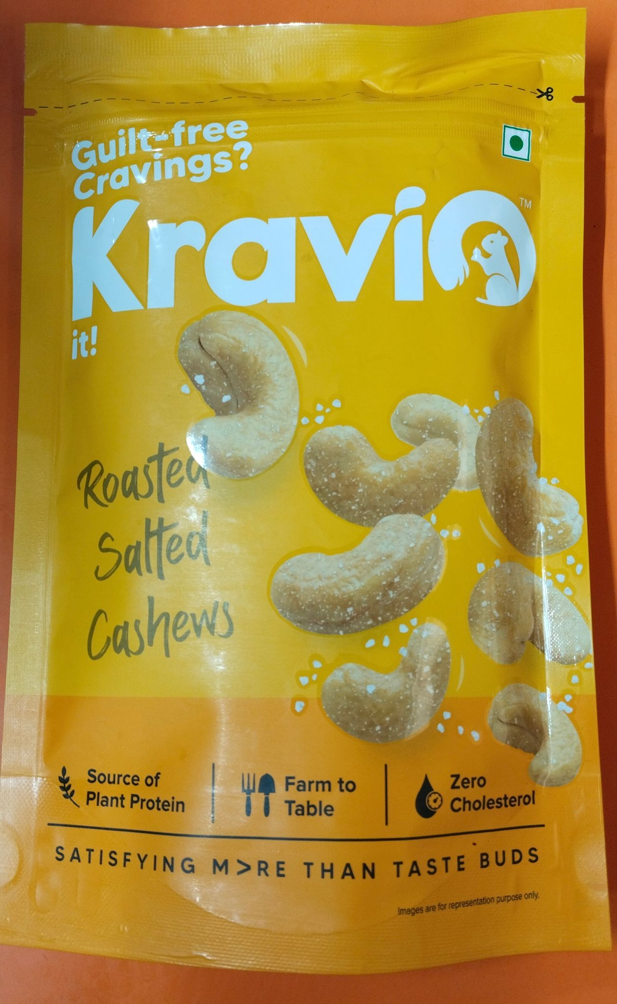 Kravio roasted salted cashews 200 g