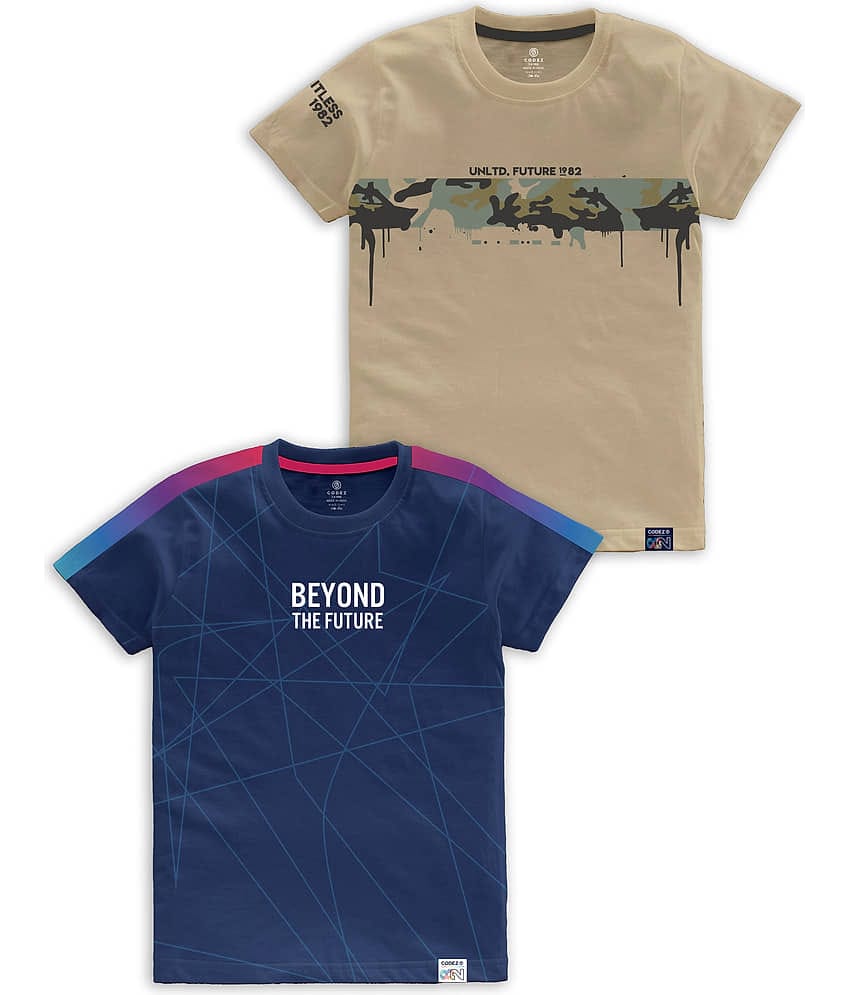 CODEZ Pack of 4 Boys Cotton Blend T-Shirt ( Multi Color )