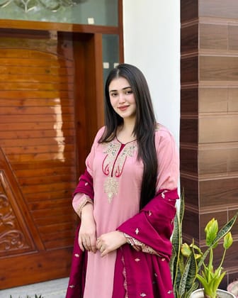 Chinnon Silk Top-Bottom And Dupatta Set-M