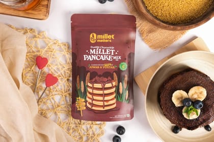 Millet Matters Double Chocochip Millet Pancake Mix Pack of 2 (175 g Each)