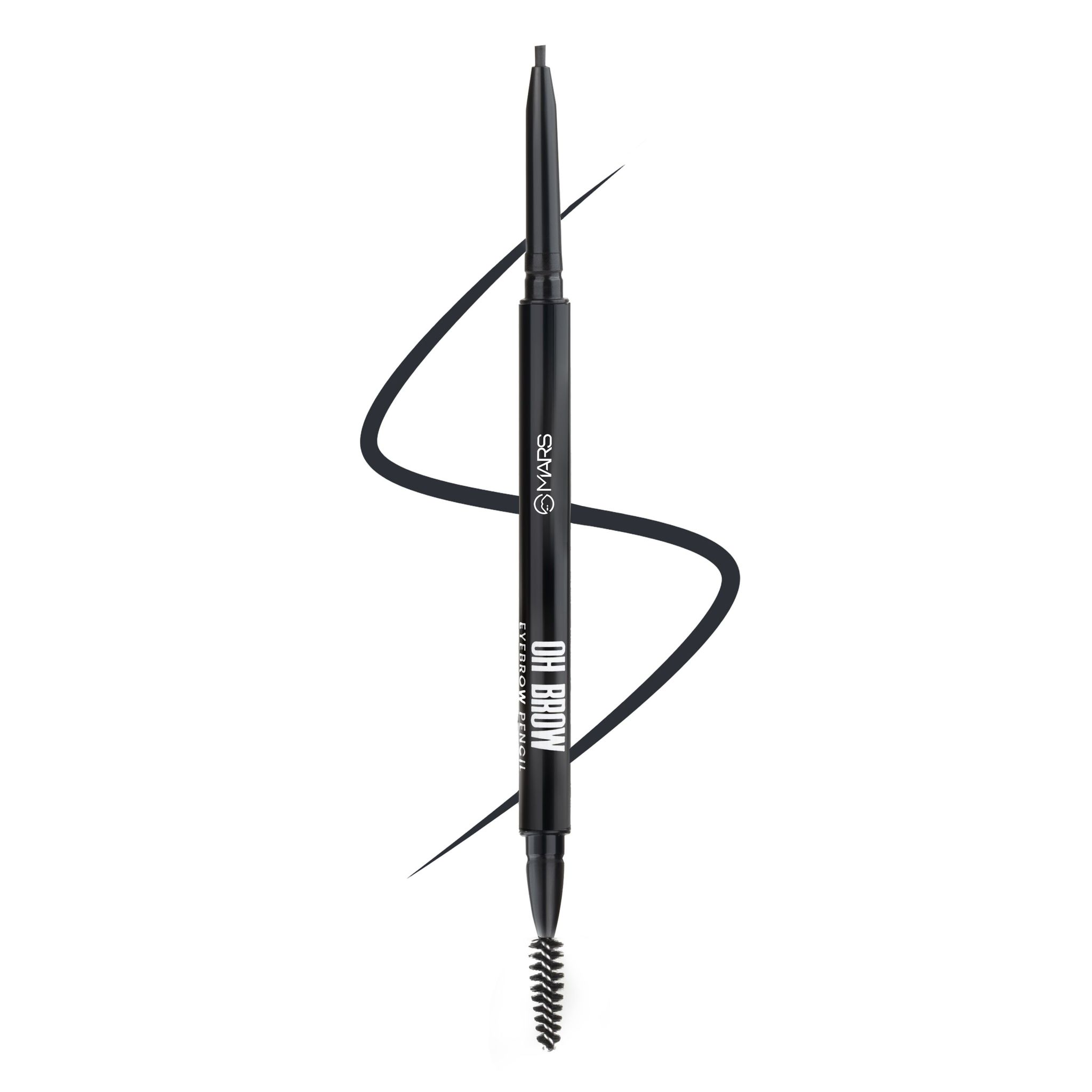 MARS Oh Brow Dual-Ended Eyebrow Pencil With Spoolie 0.1g - Black