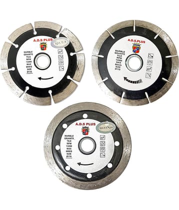 Lxmi A.D.S Plus Plane ,Cutting ,Turbo Marble Wall Granite Thin Blade (4 Inch or 110mm) Plane , Ceramic & Cutting Pack of 3