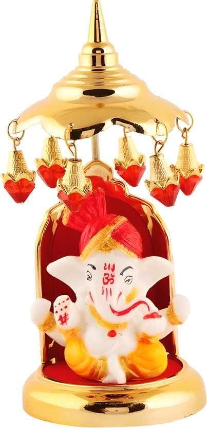Lord Ganesha idols made of marble Decorative Showpiece - 14.986 cm  (Polyresin, Multicolor) - Pooja Needs | Buy online on ZillyBuy