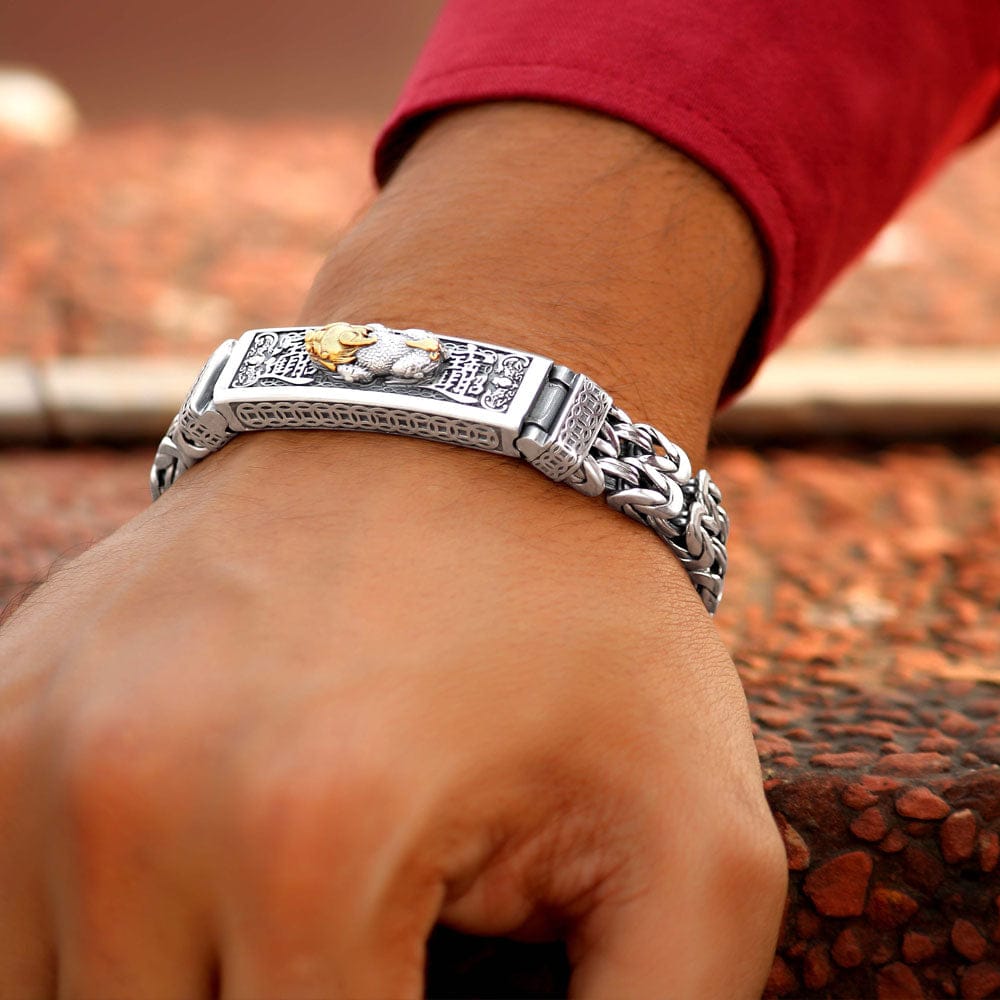 Blessing 925 sterling silver Bracelet for men-8"