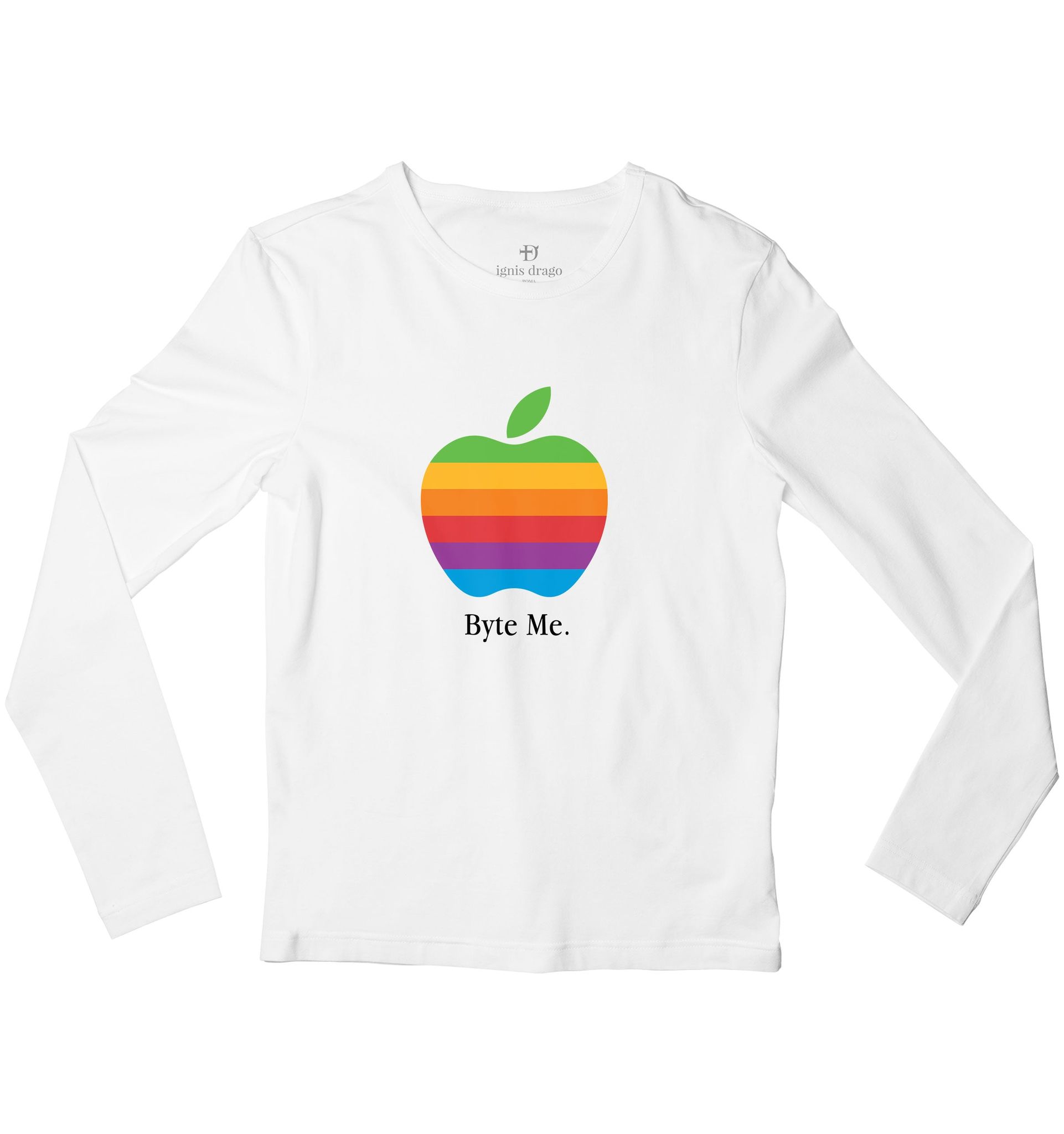 Byte Me Full Sleeve T-shirt-38 - S / White