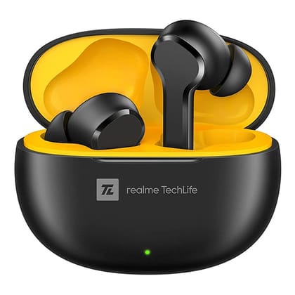 Realme Techlife Buds T100 with up to 28 Hours Playback & AI ENC for Calls Bluetooth Headset
