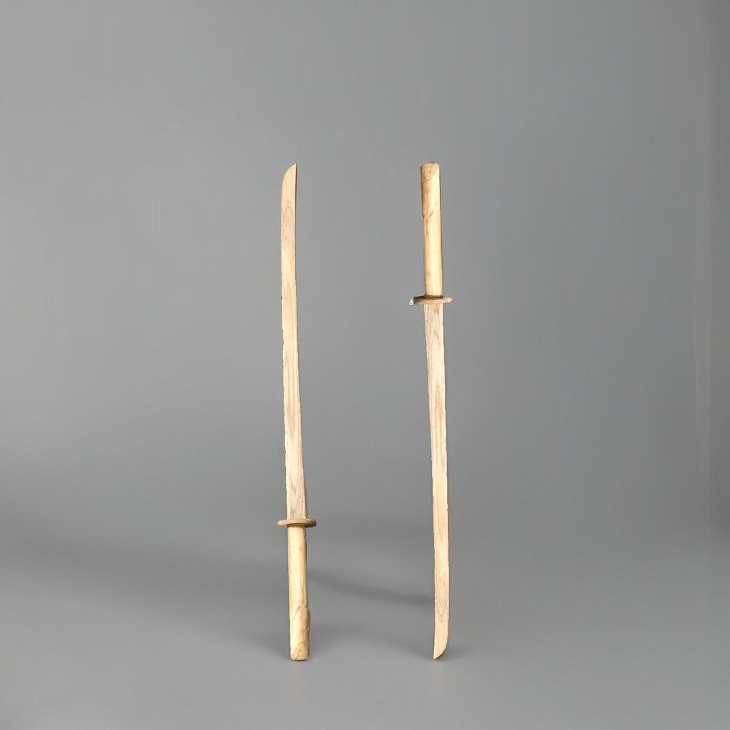 Handcrafted Japanese Origin Wooden Showpiece in White Natural Finish