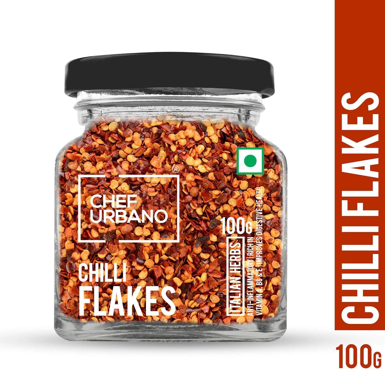 Chef Urbano Herbs Chilli Flakes Bottle 100 Gms (MRP: Rs. 160/-)