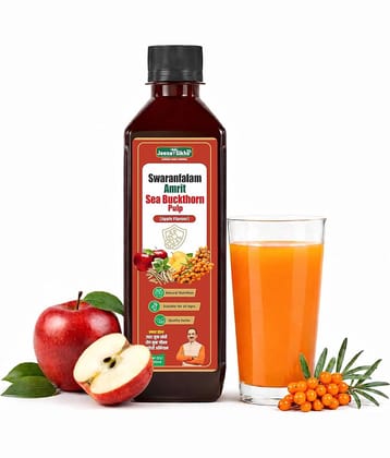 Jeena Sikho Swaranfalam Amrit Sea Buckthorn Natural Flavour | Ayurvedic Immunity & Vitality Tonic 500ml
