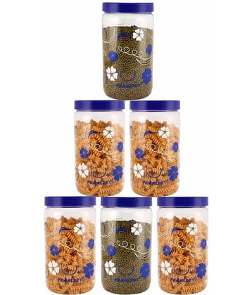 PearlPet - Blue Polyproplene Food Container ( Pack of 6 )