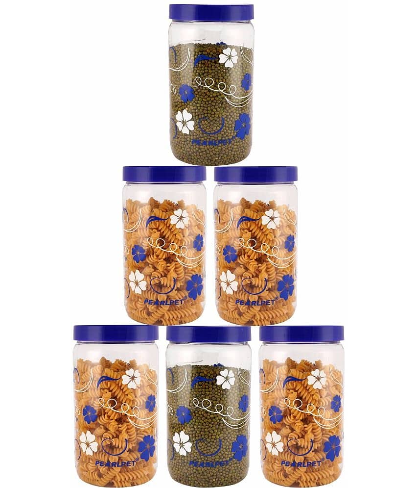 PearlPet - Blue Polyproplene Food Container ( Pack of 6 )