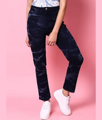 Freehand - DeepBlue Cotton Blend Straight Fit Women's Jeans ( Pack of 1 )