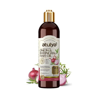 Atulya Onion & Bhringraj Hair Oil | Hair Strengthener - 200ml Atulya Onion & Bhringraj Hair Oil | Hair Strengthener - 200ml